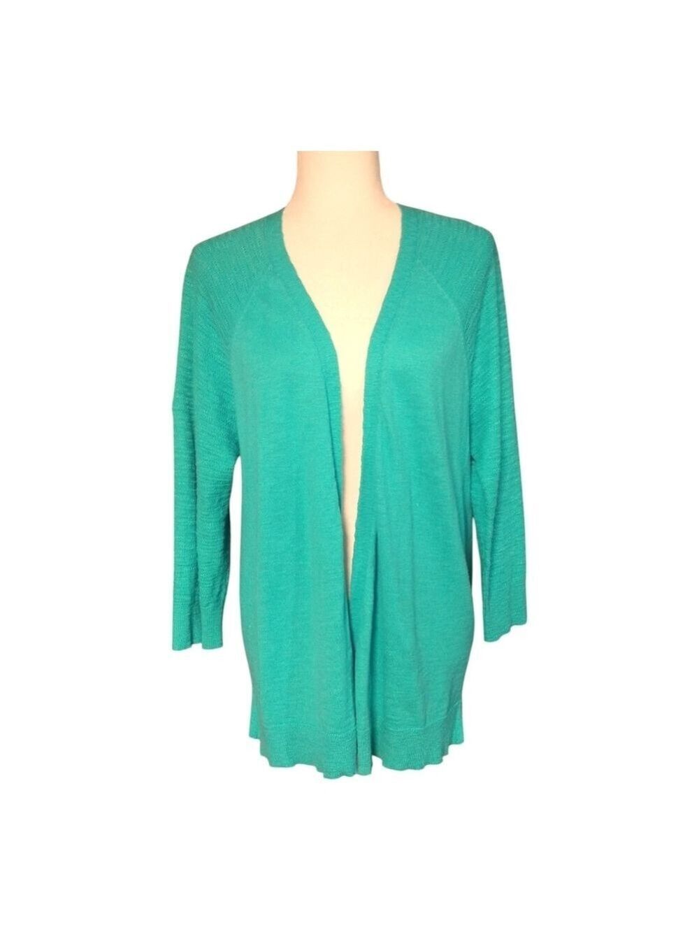 St. John's Bay Teal Open Cardigan
